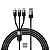 Cabo USB 3 em 1 (Lightning USB-C Micro USB) Baseus 1.2m - Imagem 1
