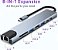 Hub USB-C 8 em 1 - HDMI USBs USB-C Cartão de memória Rede - Imagem 2
