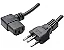 Cabo de energia para PC 1,0m 10A 3 x 0,5mm até 600W 90 Graus - Imagem 1