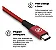 Cabo USB / USB-C Gorila Tech Proof Vermelho 1.2m - Imagem 5
