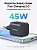 Carregador de parede Ugreen 45w USB-C Gan - Imagem 2