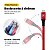 Cabo APPLE Lightning to USB Gorila Tech Proof Vermelho 1.2m - Imagem 2