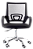 CADEIRA PARA ESCRITÓRIO - SECRETARIA -BASE CROMADA COM RODINHA-FORT TROMA -PRETA - Imagem 1