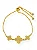 Pulseira Trevo- Folhada Ouro 18K - Imagem 1