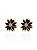 Brinco Flor de Cristal- Folhado Ouro 18K - Imagem 1