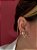 Brinco Flor de Cristal- Folhado Ouro 18K - Imagem 6