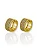Argola Cravejada- Folhada Ouro 18K - Imagem 1