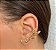 Brinco Ear Cuff Floral -Ouro 18K - Imagem 2