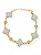 Pulseira Trevo Resinada off white- Folhada Ouro 18K - Imagem 1