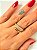 Anel Tifany Cravejado- Folhado a Ouro 18K - Imagem 2