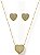 Conjunto Coração Cravejado Luz Serena- Folhado Ouro 18K - Imagem 1