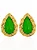 Brinco Gota Resinada Verde Maximalista - Imagem 1
