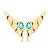 Brinco Ear Cuff Esmeralda Ouro - Imagem 1