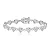 Pulseira Brilhante Corações Cravejados Riviera Luxo Prata 925 Brilliance - Imagem 1