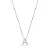 Colar Letra Inicial "A" Cravejada 40cm Prata 925 Brilliance - Imagem 1