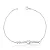 Pulseira Palito Cravejado com Coração Zircônia Prata 925 18cm Brilliance - Imagem 1