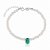 Conjunto Kit Gargantilha e Pulseira Pérolas Esmeralda Prata 925 Feminino - Imagem 4
