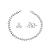Kit Pulseira Riviera Trinity + Brinco Trinity Cravejado Prata 925 Feminino - Imagem 1