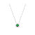 Colar Gargantilha Ponto de Luz Cravejado Redondo 45cm Esmeralda Prata 925 Lume - Imagem 1