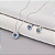 Conjunto Colar Ponto de Luz 45cm e Brinco Redondo Safira Prata 925 Legítima Lume - Imagem 2