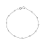 Pulseira Cadeado com 11 bolinhas 3mm em Prata 925 Unissex 18cm Clássica - Imagem 1