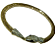Colar de Cobra Dourado Serpente Choker com Strass - Imagem 1