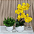 Dupla de Arranjo Verdinho e Orquidea Phalaenopsis Amarela Camile - Imagem 5