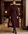 VESTIDO CANELADO EVASÊ COM MAXI CAPA GOLA ALTA EM TRICOT (BORDÔ) - Imagem 2