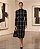 VESTIDO MIDI JACQUARD EM TRICOT XADREZ (PRETO/OFF) - Imagem 1