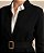 CONJUNTO BLAZER E CALÇA EM TRICOT GOLA PADRE COM CINTO (PRETO) - Imagem 3