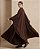 MAXI VESTIDO CONFORT MIDI GOLA ALTA (MARROM) - Imagem 2