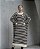 MAXI VESTIDO CONFORT LISTRADO DET. OMBRO (PRETO/OFF) - Imagem 1