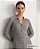VESTIDO CANELADO GOLA POLO EM TRICOT (CINZA MESCLA) - Imagem 3