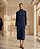 VESTIDO MIDI GOLA ALTA EM TRICOT (AZUL MARINHO) - Imagem 1
