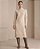 VESTIDO MIDI COM FRIZO E GOLA ALTA (OFF WHITE) - Imagem 1