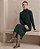 VESTIDO MIDI COM FRIZO E GOLA ALTA (VERDE) - Imagem 3