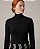 VESTIDO JACQUARD EM TRICOT ONDAS (PRETO/OFF) - Imagem 3