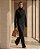 CONJUNTO EM TRICOT BLUSA CANELADA E CALÇA (PRETO) - Imagem 1
