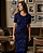 Vestido jacquard em tricot com canutilhos (marinho) - Imagem 3