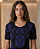 Vestido jacquard em tricot com canutilhos (marinho) - Imagem 4