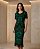 Vestido jacquard em tricot com canutilhos (VERDE) - Imagem 1