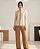 Blusa confort em tricot (off-white/mascavo) - Imagem 1