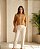 Blusa confort em tricot (mascavo/off-white) - Imagem 1