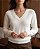 BLUSA EM TRICOT MANGA LONGA DECOTE V (OFF-WHITE) - Imagem 2