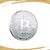 Moeda Bitcoin Prateada - Fundo em alto relevo - FC - Imagem 1