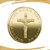 Moeda CRISTO REDENTOR - Deus Ama as Pessoas em inglês - Dourada - FC - Imagem 2