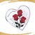 Moeda Coração Rosas Vermelhas - Prateada - TE AMO em 52 Idiomas - FC - Imagem 1