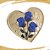 Moeda Coração Rosas Violetas - Dourada - TE AMO em 52 Idiomas - FC - Imagem 1