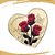 Moeda Coração Rosas Vermelhas - Dourada - TE AMO em 52 Idiomas - FC - Imagem 1