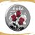 Moeda LOVE - Rosas vermelhas - Prateada - TE AMO em 52 Idiomas - FC - Imagem 1